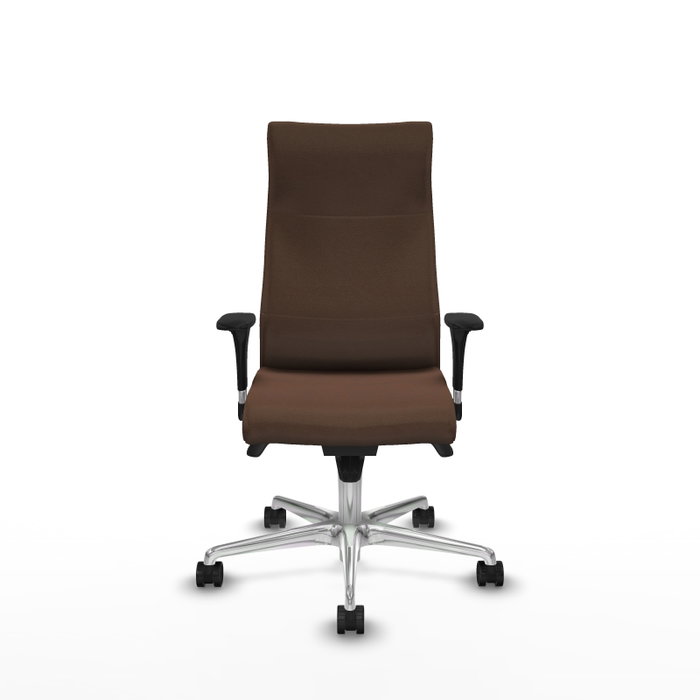 PIQUERAS Y CRESPO Sillón Albacete con mecanismo Sincro, Tela Marrón oscuro, Base aluminio PIQUERAS Y CRESPO Sillón Albacete con mecanismo Sincro, Tela Marrón oscuro, Base aluminio