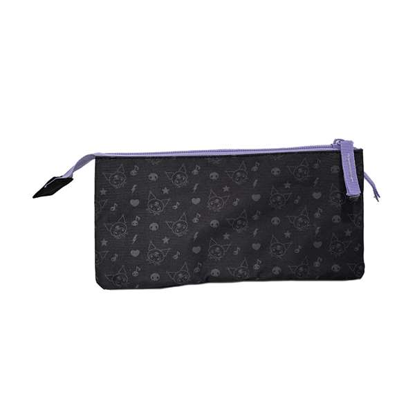 Toybags Estuche Triple Kuromi, Interior Forrado Personalizado, Alta Calidad, 44 x 30 x 20 cm, Textil, Edad 7+