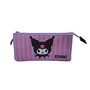Toybags Estuche Triple Kuromi, Interior Forrado Personalizado, Alta Calidad, 44 x 30 x 20 cm, Textil, Edad 7+