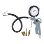 Abac Pistola Inflado Neumáticos G-580 con Manómetro 0-8 Bar, Kit 3 Adaptadores para Ruedas Coches, Bicicletas y Balones