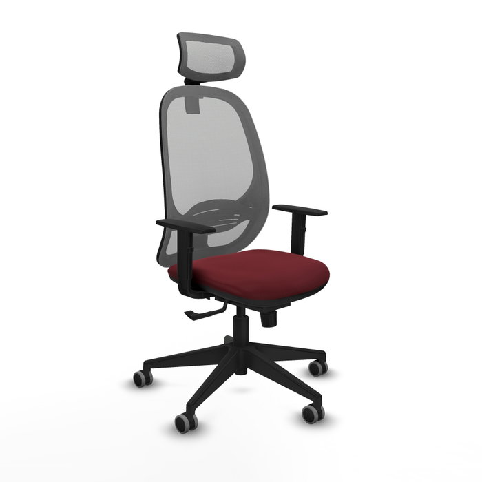 PIQUERAS Y CRESPO Silla de oficina Cilanco con Mecanismo Sincro, Granate y Gris PIQUERAS Y CRESPO Silla de oficina Cilanco con Mecanismo Sincro, Granate y Gris