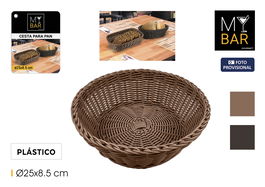 Inde Cesta para Pan Redonda de Plástico 25 x 8.5 cm (18 Unidades)