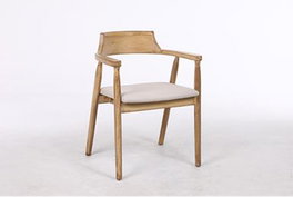 DKD Home Decor Silla de Haya y Lino Beige (Pack de 2)
