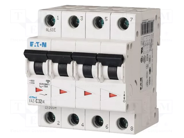 EATON ELECTRIC FAZ-B16/3N Interruptor magnetotérmico 16A 3+N EATON ELECTRIC FAZ-B16/3N Interruptor magnetotérmico 16A 3+N