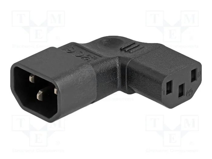 DeLOCK Adaptador de alimentación IEC 60320 C14 a C13, 10 A, Ángulo 90° DeLOCK Adaptador de alimentación IEC 60320 C14 a C13, 10 A, Ángulo 90°
