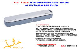 JATA Envasadora/Selladora al vacío EV109 85 W