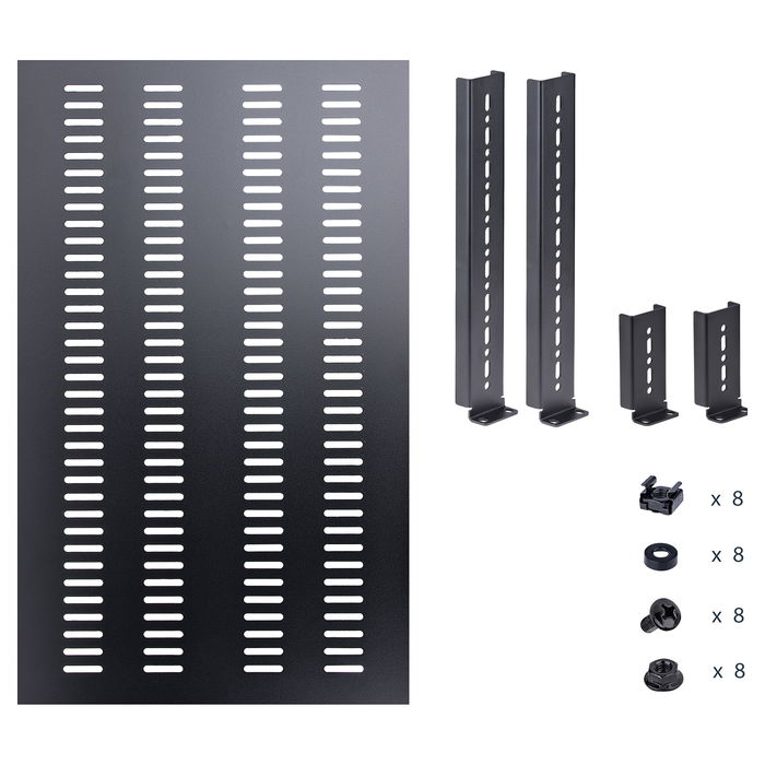 StarTech Fachboden Serverschrank 1HE belüftet, verstellbarer Schwerlast Fachboden für Server Rack/Schrank bis 113 kg