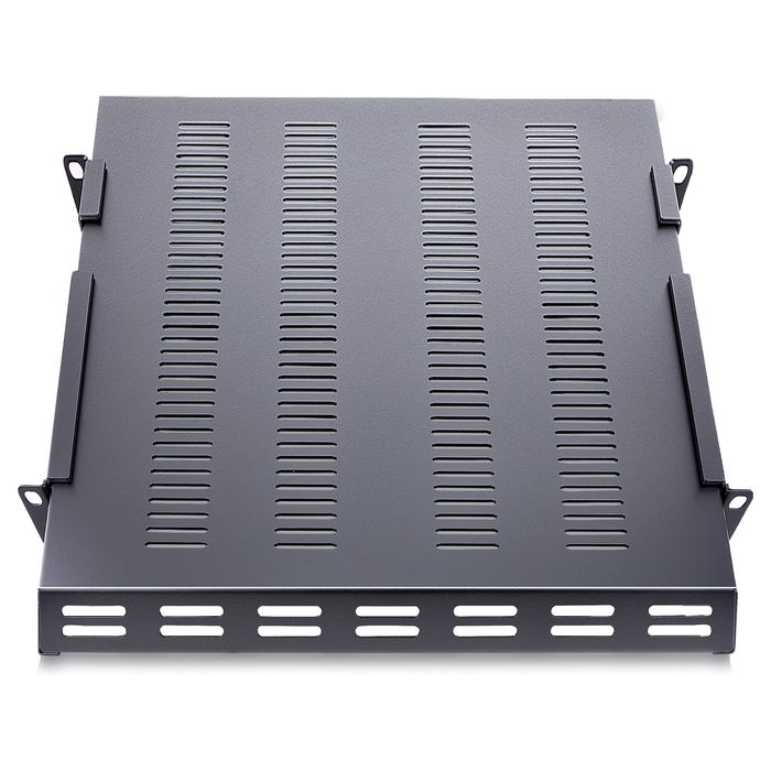 StarTech Fachboden Serverschrank 1HE belüftet, verstellbarer Schwerlast Fachboden für Server Rack/Schrank bis 113 kg
