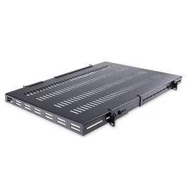 StarTech Estante Ventilado de 1U con Profundidad Ajustable, Negro, Capacidad 113kg-150kg