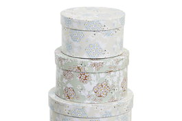 DKD Home Decor Set de 10 Cajas de Almacenaje Redondas Verde