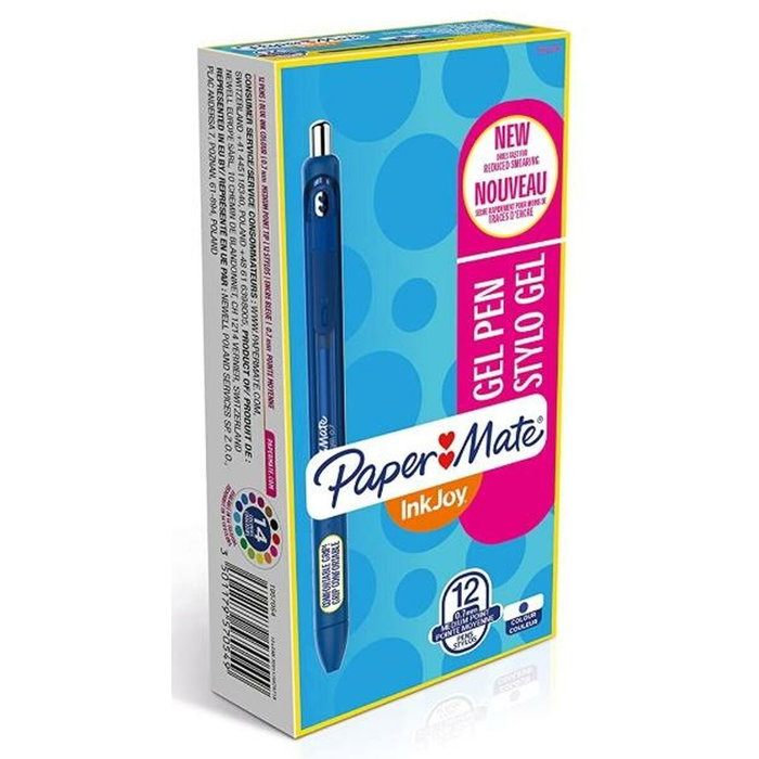 Paper Mate Inkjoy Bolígrafo de Gel Retráctil Azul 0,7 mm