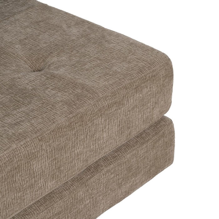 Ixia Sofá Beige de Tejido y Madera para Salón