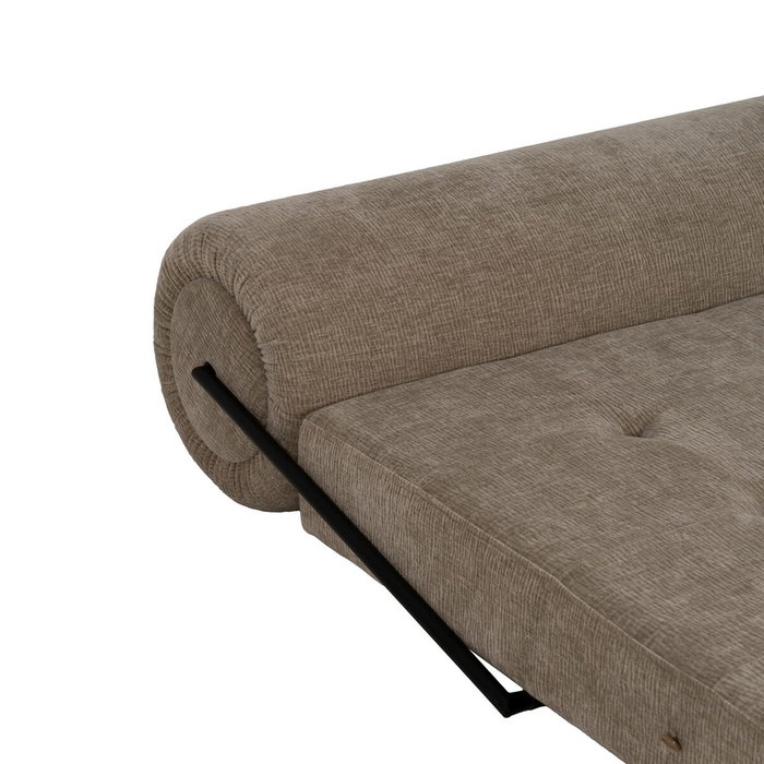 Ixia Sofá Beige de Tejido y Madera para Salón