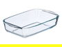 Pasabahce Bandeja Rectangular Borcam 2750 ml Transparente Vidrio Borosilicato 33.5x19x7 cm (Set de 6)
