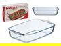 Pasabahce Bandeja Rectangular Borcam 2750 ml Transparente Vidrio Borosilicato 33.5x19x7 cm (Set de 6)