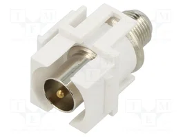 GOOBAY Conector RF Keystone F Tomacorriente Concéntrico Blanco