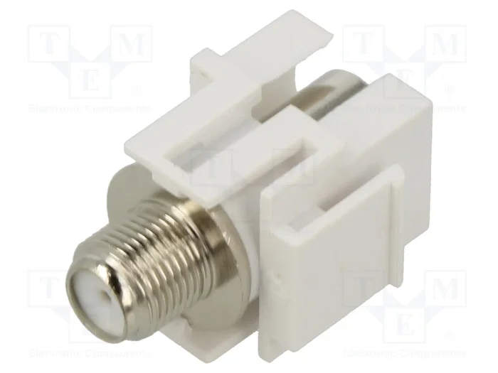GOOBAY Conector RF Keystone F Tomacorriente Concéntrico Blanco