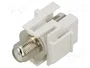 GOOBAY Conector RF Keystone F Tomacorriente Concéntrico Blanco