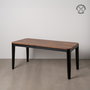 Mesa Comedor Marrón-Negro Madera Salón 180 X 90 X 76 cm