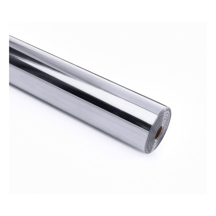 LOKLiK Europe Vinilo Adhesivo Permanente Metálico Espejo Plata 30,5 x 180 cm