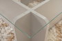 Nordure Mesa de Centro Cristal Templado Gris 105x65x30 cm