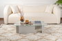 Nordure Mesa de Centro Cristal Templado Gris 105x65x30 cm