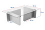 Nordure Mesa de Centro Cristal Templado Gris 105x65x30 cm