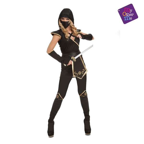 My Other Me Disfraz Black Ninja Talla S - 100% Poliéster, Edad Recomendada 12-14 Años