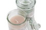DKD Home Decor Set de 2 Velas en Frasco de Cristal Rosa Palo y Verde