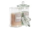 DKD Home Decor Set de 2 Velas en Frasco de Cristal Rosa Palo y Verde