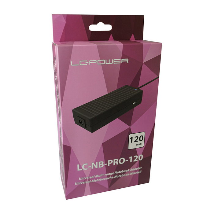 LC-Power Adaptador Corriente Portátil LC NB Pro 120 120W