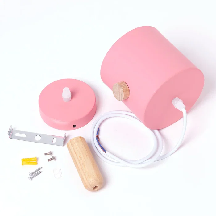 Lámpara Colgante Scarlet - Diseño Moderno en Metal y Madera con Cable Regulable [SKD-P1014-W]