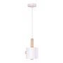 Lámpara Colgante Scarlet - Diseño Moderno en Metal y Madera con Cable Regulable [SKD-P1014-W]