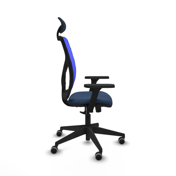 PIQUERAS Y CRESPO Silla de oficina Motilla Azul con mecanismo Sincro