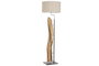 DKD Home Decor Lámpara de Pie de Teca y Hierro Hecha a Mano