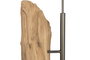 DKD Home Decor Lámpara de Pie de Teca y Hierro Hecha a Mano