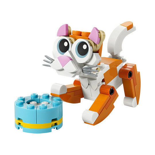 LEGO 30714 Creator 3-in-1 Set de Construcción Polybag: Gato Naranja, 79 Piezas, Edad 6+