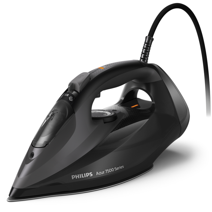 Philips Plancha de Vapor Seco 7500 Series DST7511/80, 3200 W, Golpe de Vapor 260 g, Vapor Continuo 55 g/min, Suela SteamGlide Elite, Negro, 300 ml, Apagado Automático