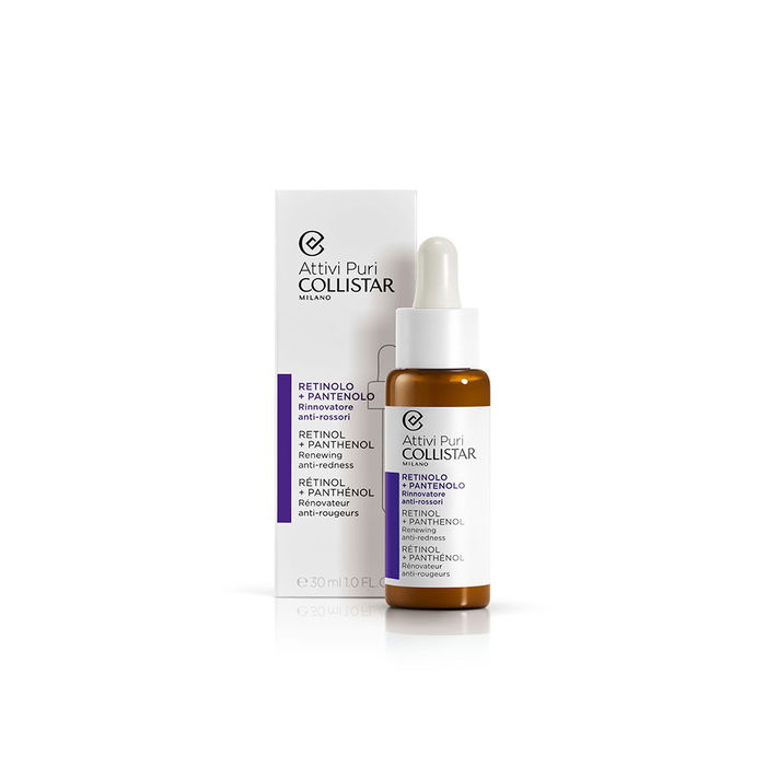 Collistar Attivi Puri Retinol+Pantenol Sérum Antiarrugas Antimanchas Anti Rojeces con Retinol HPR y Pantenol 30 ml