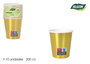 Algon Set 10 Vasos de Cartón Oro 200 cc con Dimensiones 7 x 7.8 x 7 cm (18 Unidades)