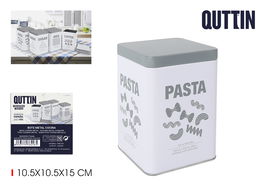 Quttin Bote Metal Cocina Pasta 10.5 x 15 cm (12 Unidades)