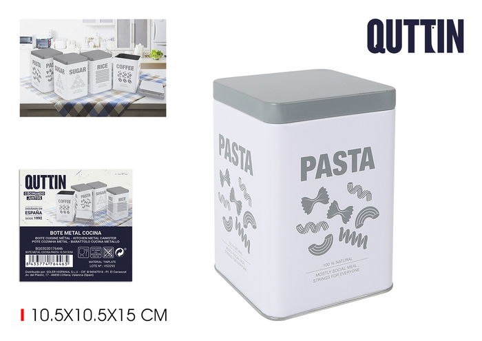 Quttin Bote Metal Cocina Pasta 10.5 x 15 cm (12 Unidades) Quttin Bote Metal Cocina Pasta 10.5 x 15 cm (12 Unidades)