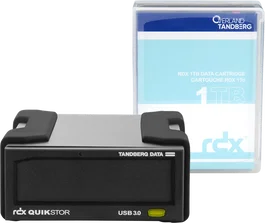 Tandberg Data Kit de unidad externa RDX con disco duro de 1 TB negro (8864-RDX)