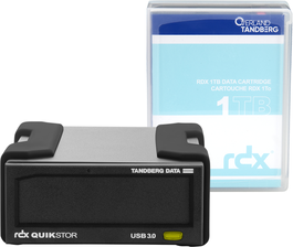 Tandberg Data Drive QuikStor RDX Extern 8864-RDX Black con Cinta 1TB - Multipack