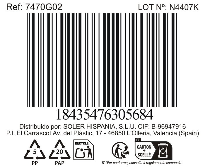 La Mediterranea Plato Savina Ø25.5 cm Colección 000 (12 Unidades)
