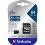 Verbatim Pro MicroSDXC 64 GB con Adaptador