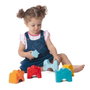 Chicco Torre Apilable Animalitos 2 en 1, Juguete Educativo para Desarrollar la Lógica y Habilidades Manuales Bebé 6 Meses a 3 Años (11x7x35 cm)