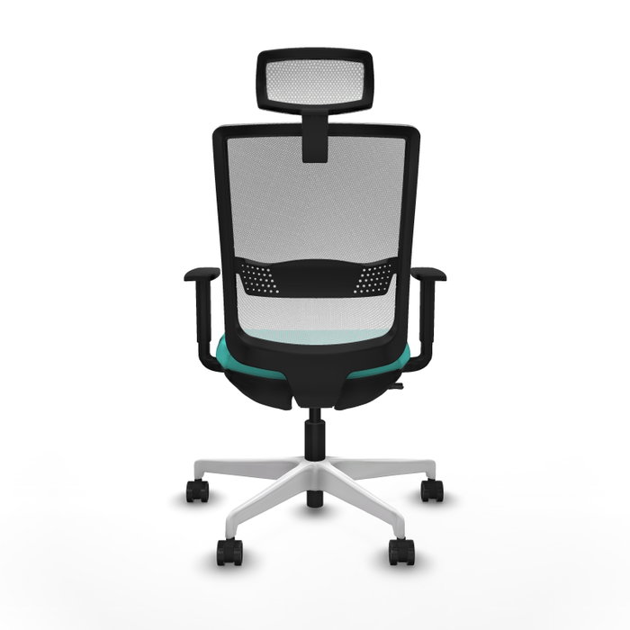 PIQUERAS Y CRESPO Silla de oficina Haches con mecanismo Sincro/Traslack, Turquesa y Blanco PIQUERAS Y CRESPO Silla de oficina Haches con mecanismo Sincro/Traslack, Turquesa y Blanco