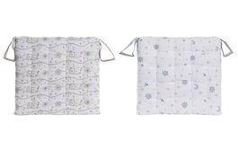 DKD Home Decor Stella Maris Cojin Azul Blanco 40 x 40 cm (4 Unidades)