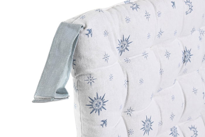 DKD Home Decor Stella Maris Cojin Azul Blanco 40 x 40 cm (4 Unidades)